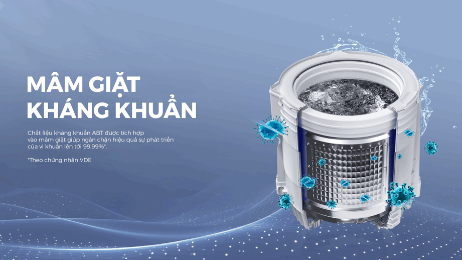 Máy giặt lồng đứng Aqua 13kg DD Inverter AQW-FR130UHT-SS